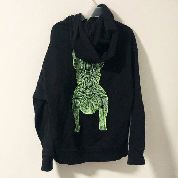Neon Green Frenchie Dog Hoodie - Picture 2 of 5